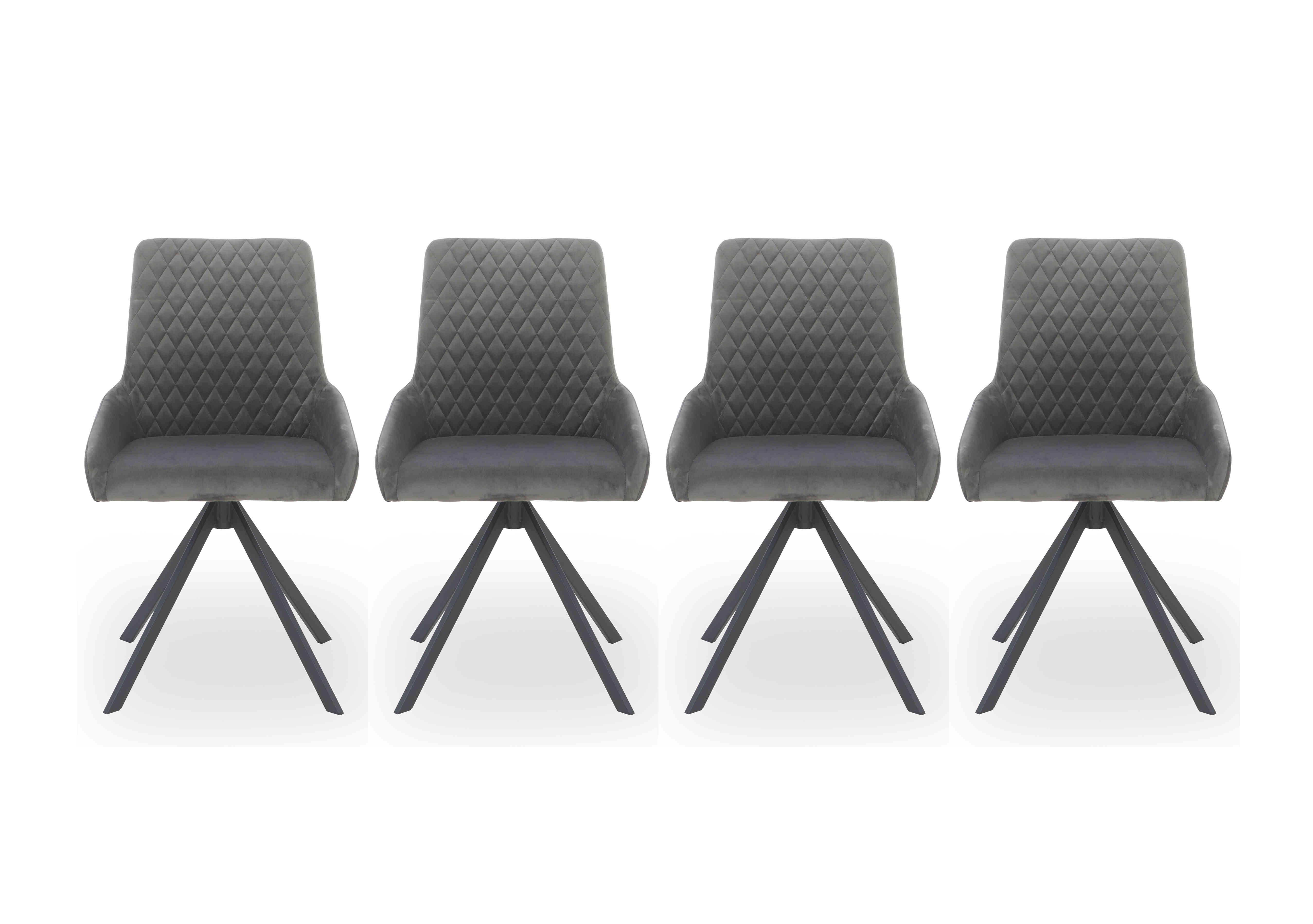 Matteo Set of 4 Velvet Dining Chairs in  on Furniture Village