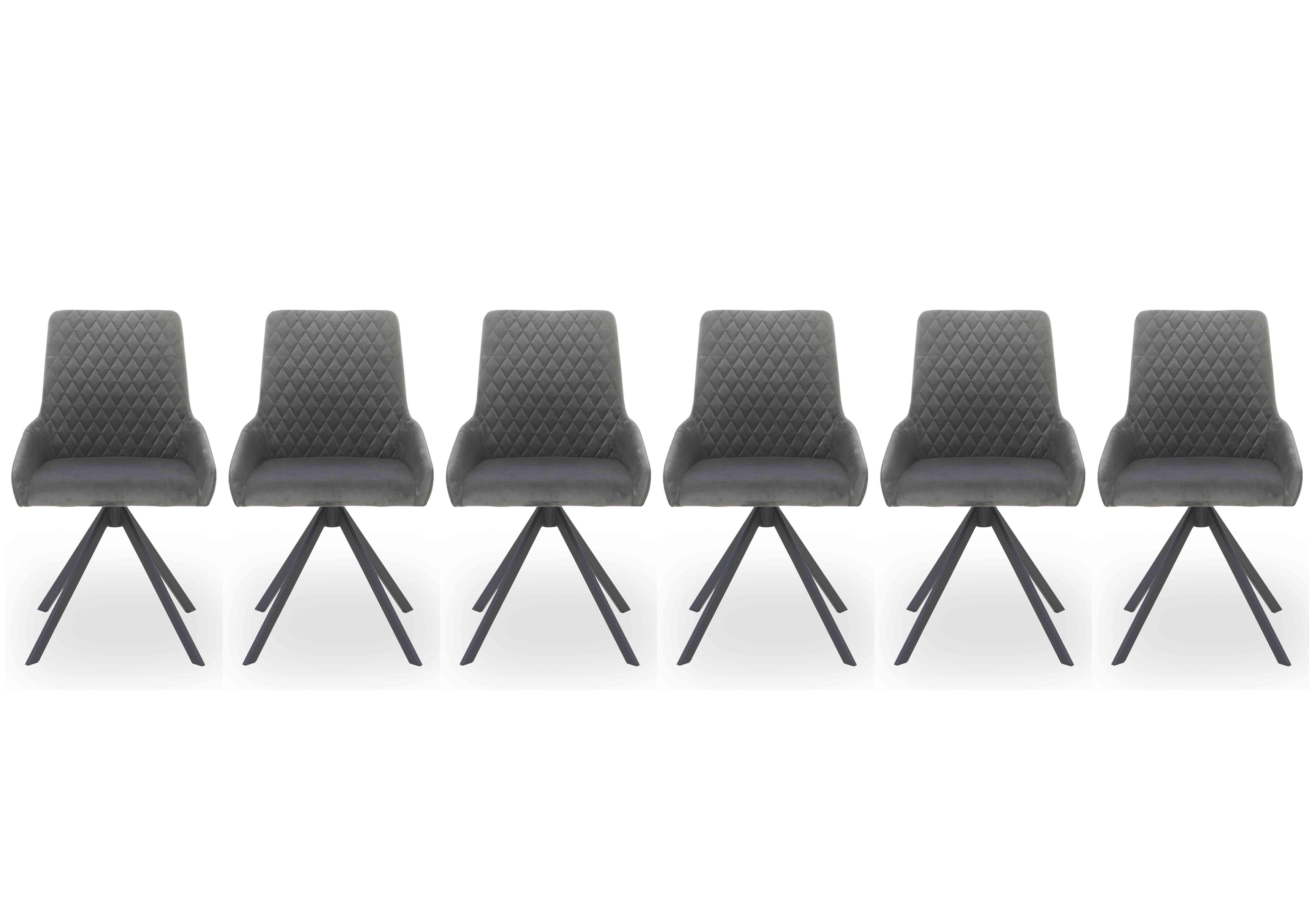 Matteo Set of 6 Velvet Dining Chairs in  on Furniture Village