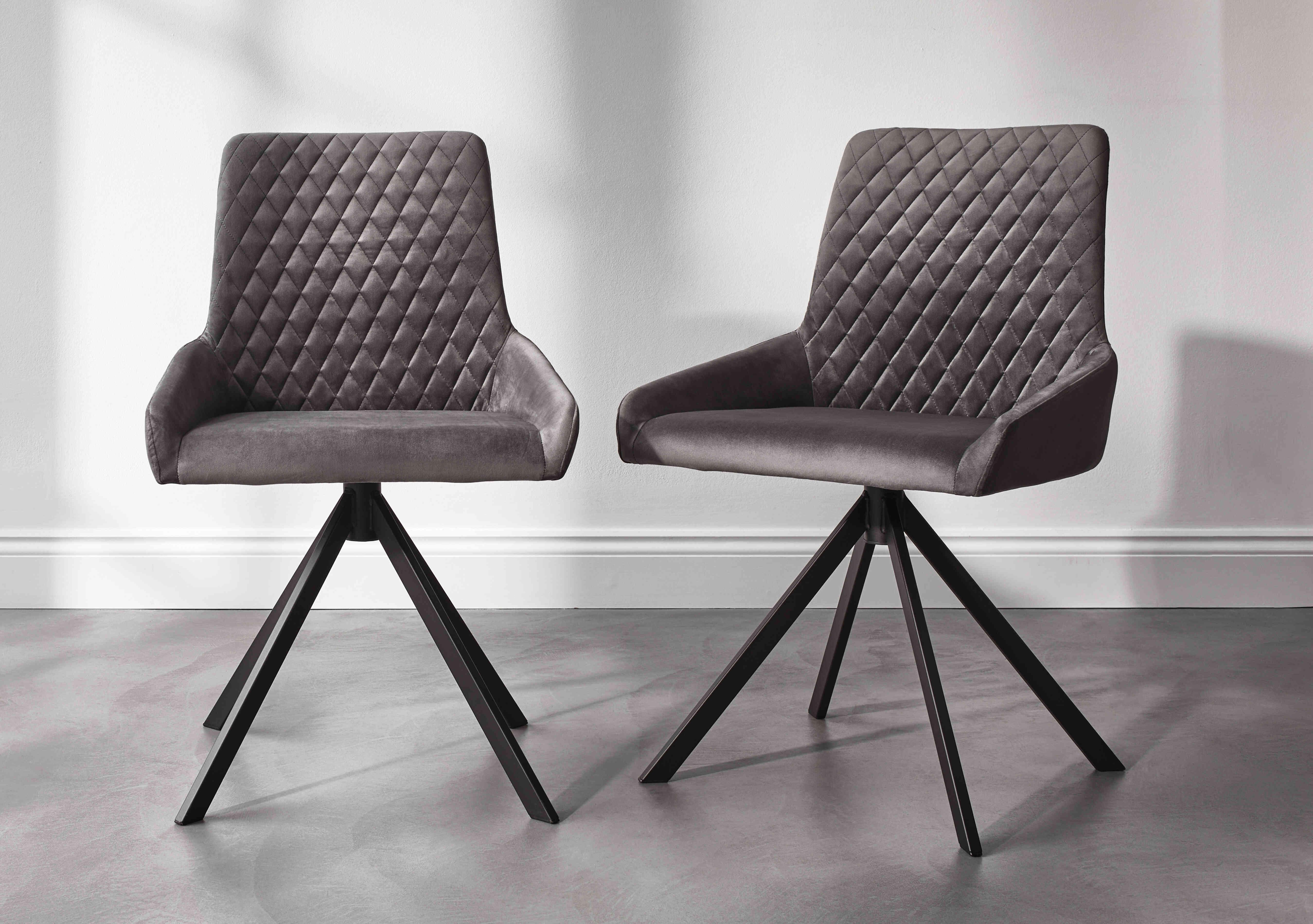 Matteo Set of 6 Velvet Dining Chairs in  on Furniture Village