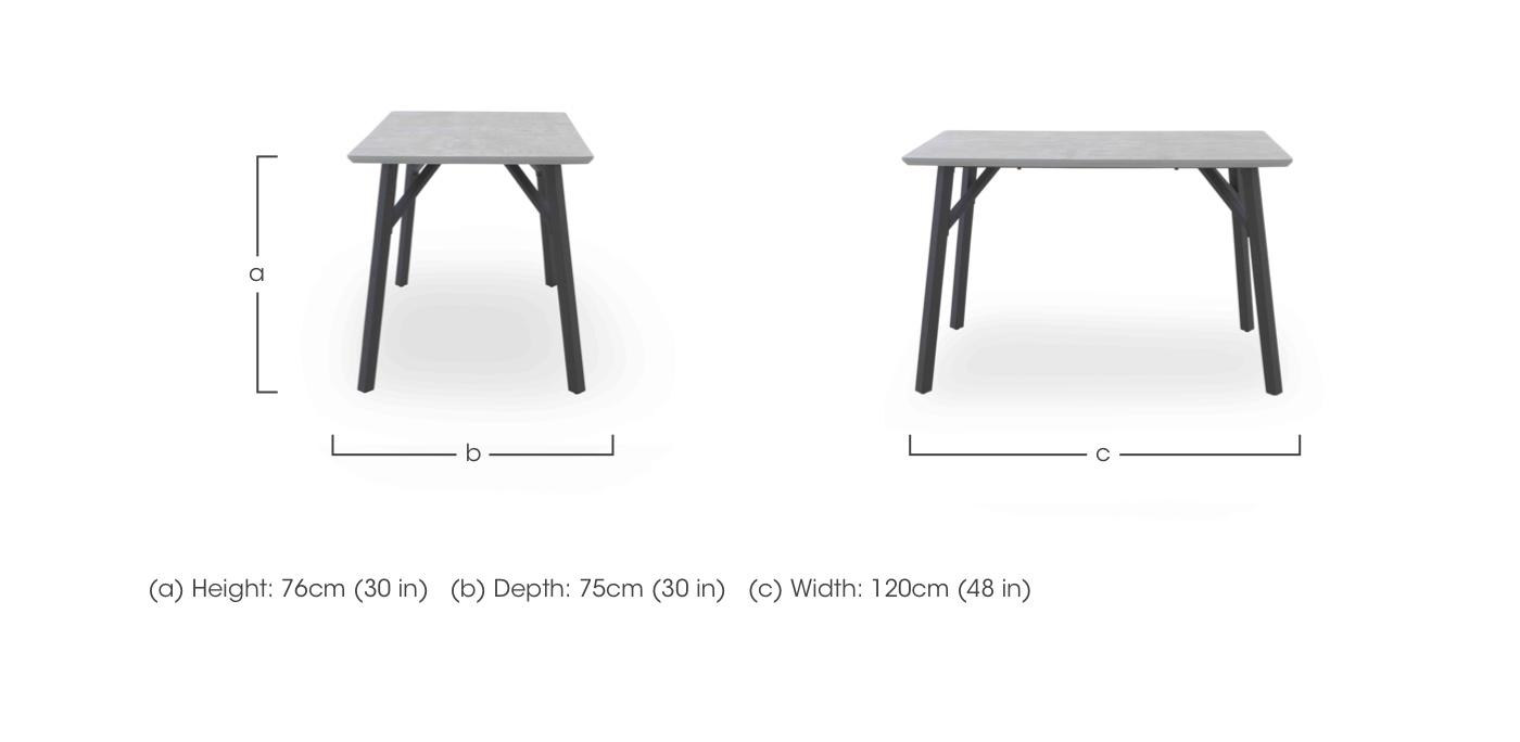 Matteo Rectangular Fixed Dining Table in  on Furniture Village