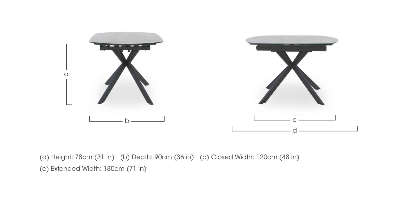 Matteo Swivel Extending Dining Table in  on Furniture Village
