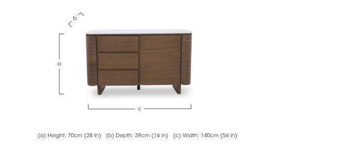 Mekong 1 Door 3 Drawer Small Sideboard in  on Furniture Village