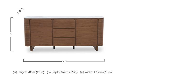 Mekong 2 Door 3 Drawer Large Sideboard in  on Furniture Village