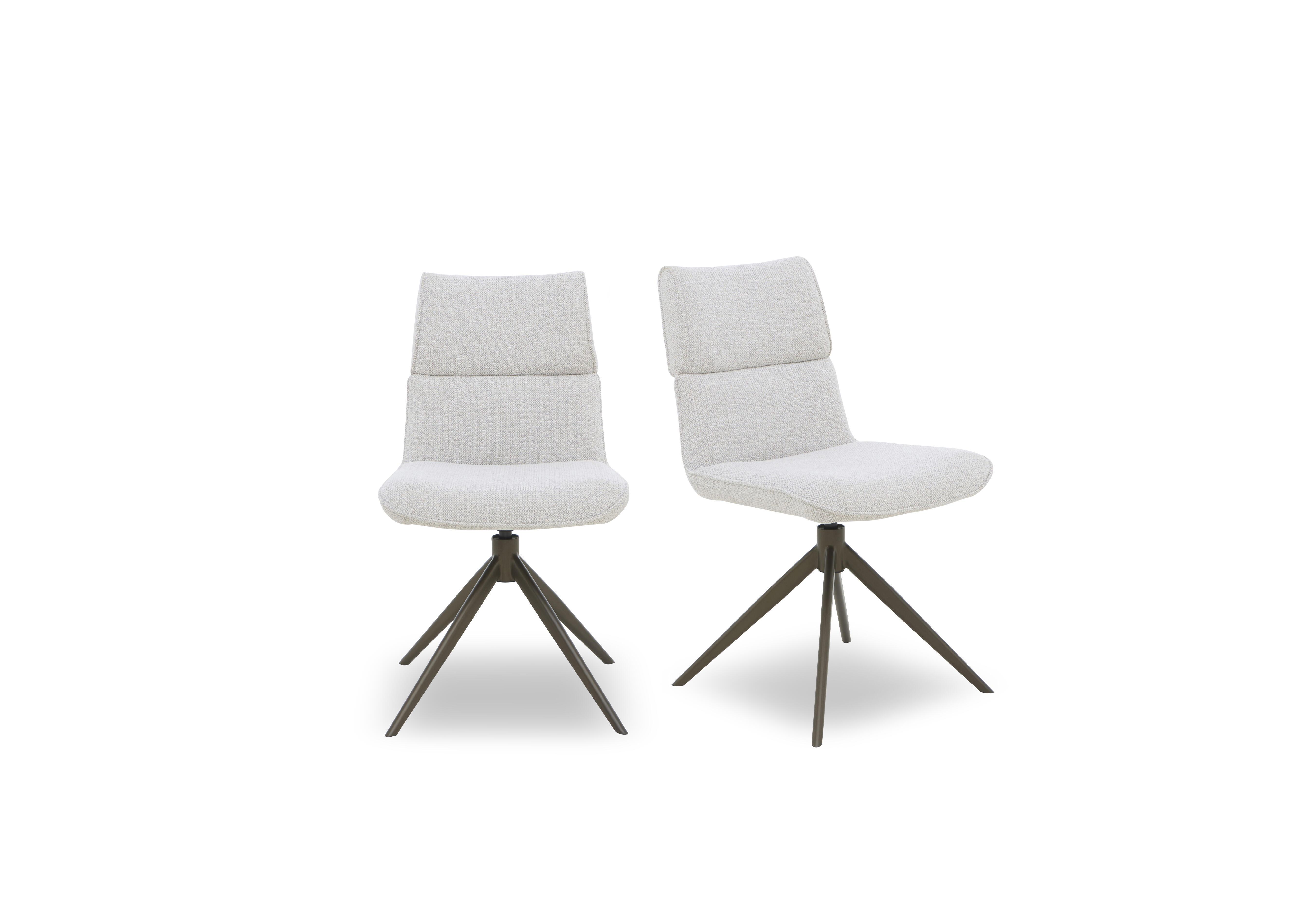 Mekong Pair of Fabric Swivel Dining Chairs in  on Furniture Village