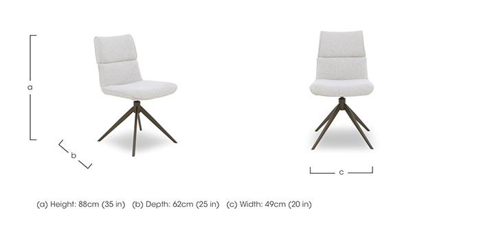 Mekong Pair of Fabric Swivel Dining Chairs in  on Furniture Village