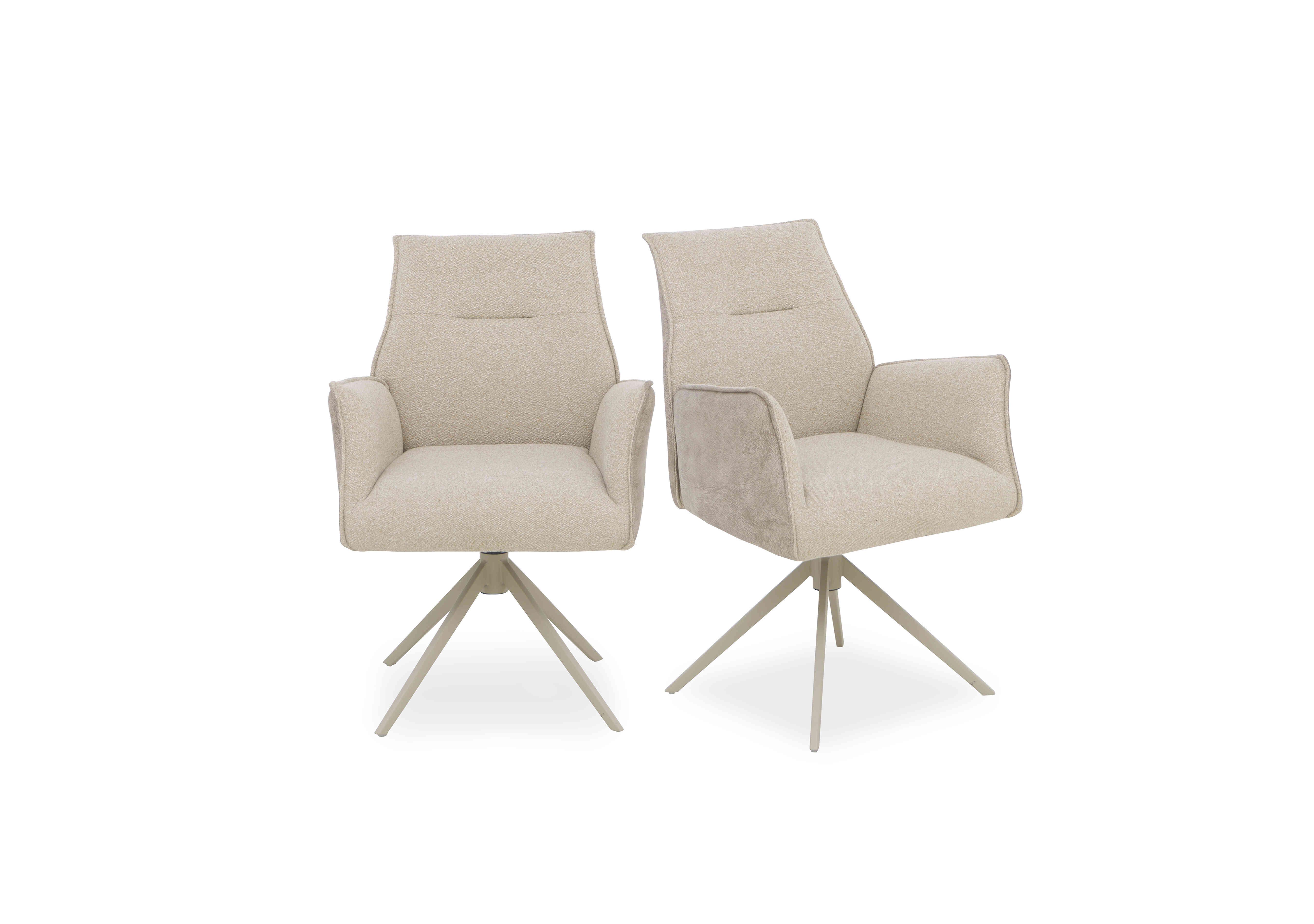 Mirage Pair of Swivel Dining Arm Chairs in  on Furniture Village