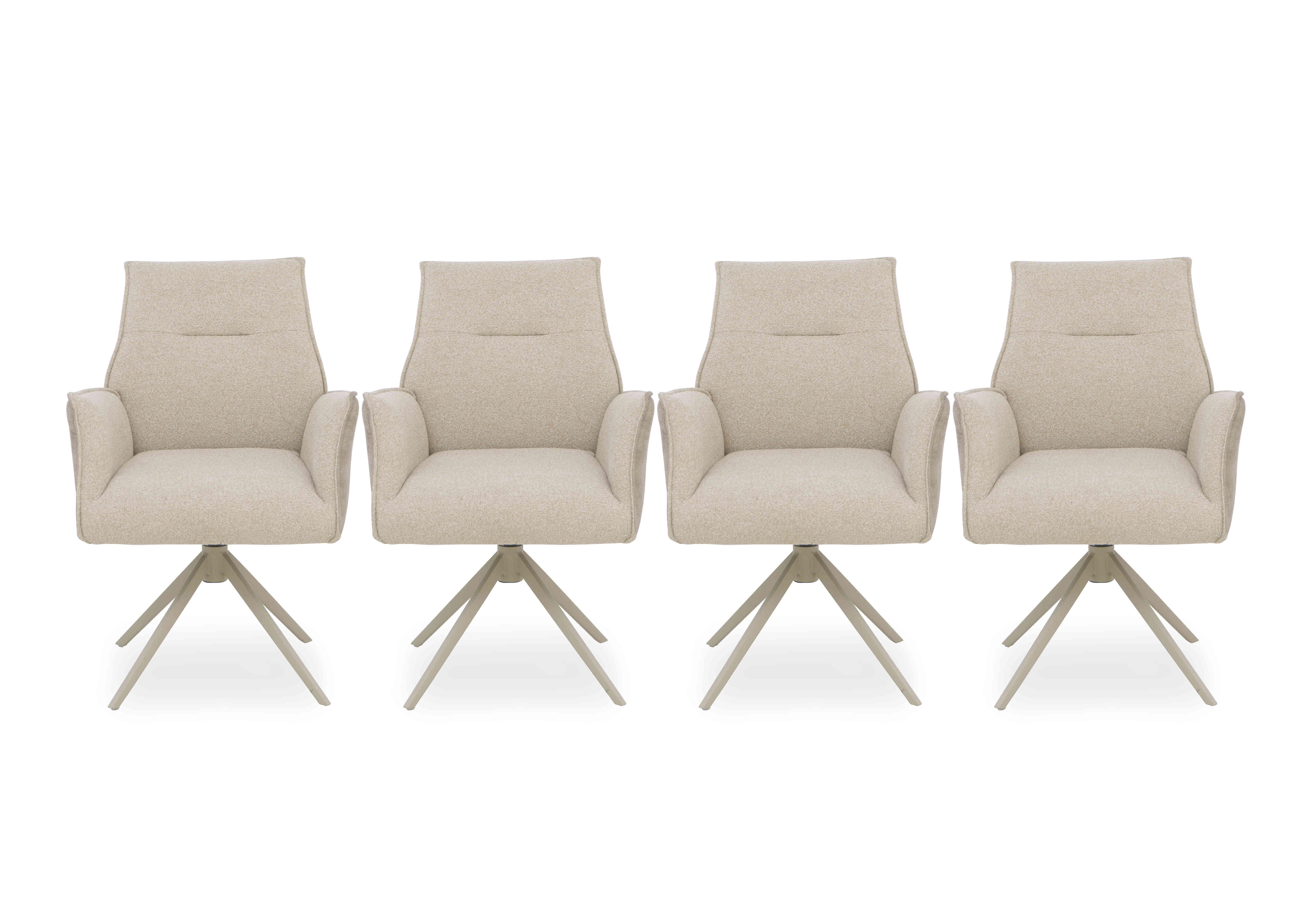 Mirage Set of 4 Swivel Dining Arm Chairs in  on Furniture Village