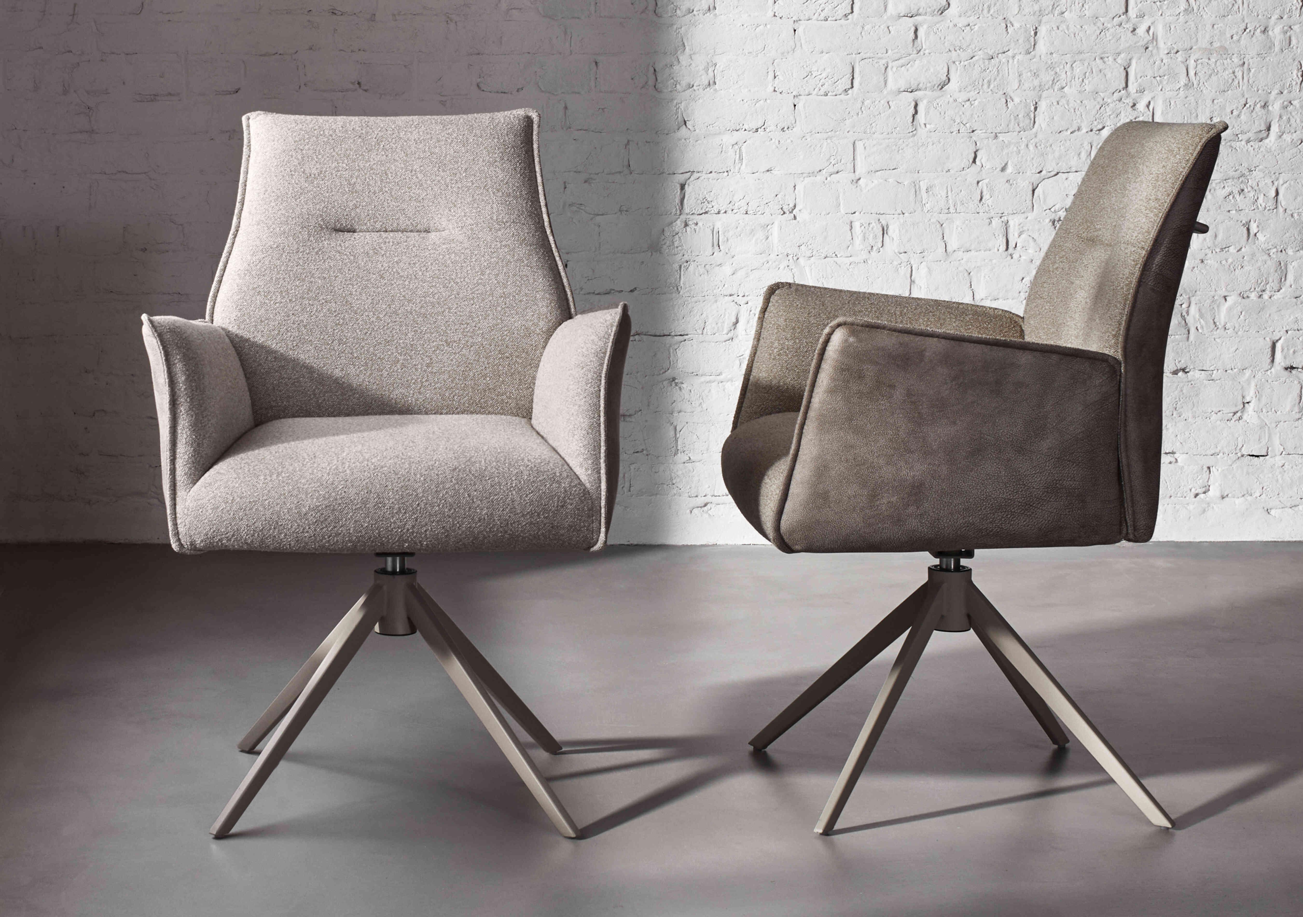 Mirage Set of 6 Swivel Dining Arm Chairs in  on Furniture Village