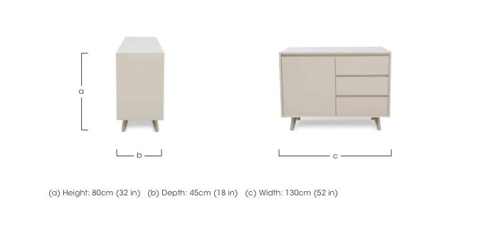 Mirage 1 Door 3 Drawer Sideboard in  on Furniture Village