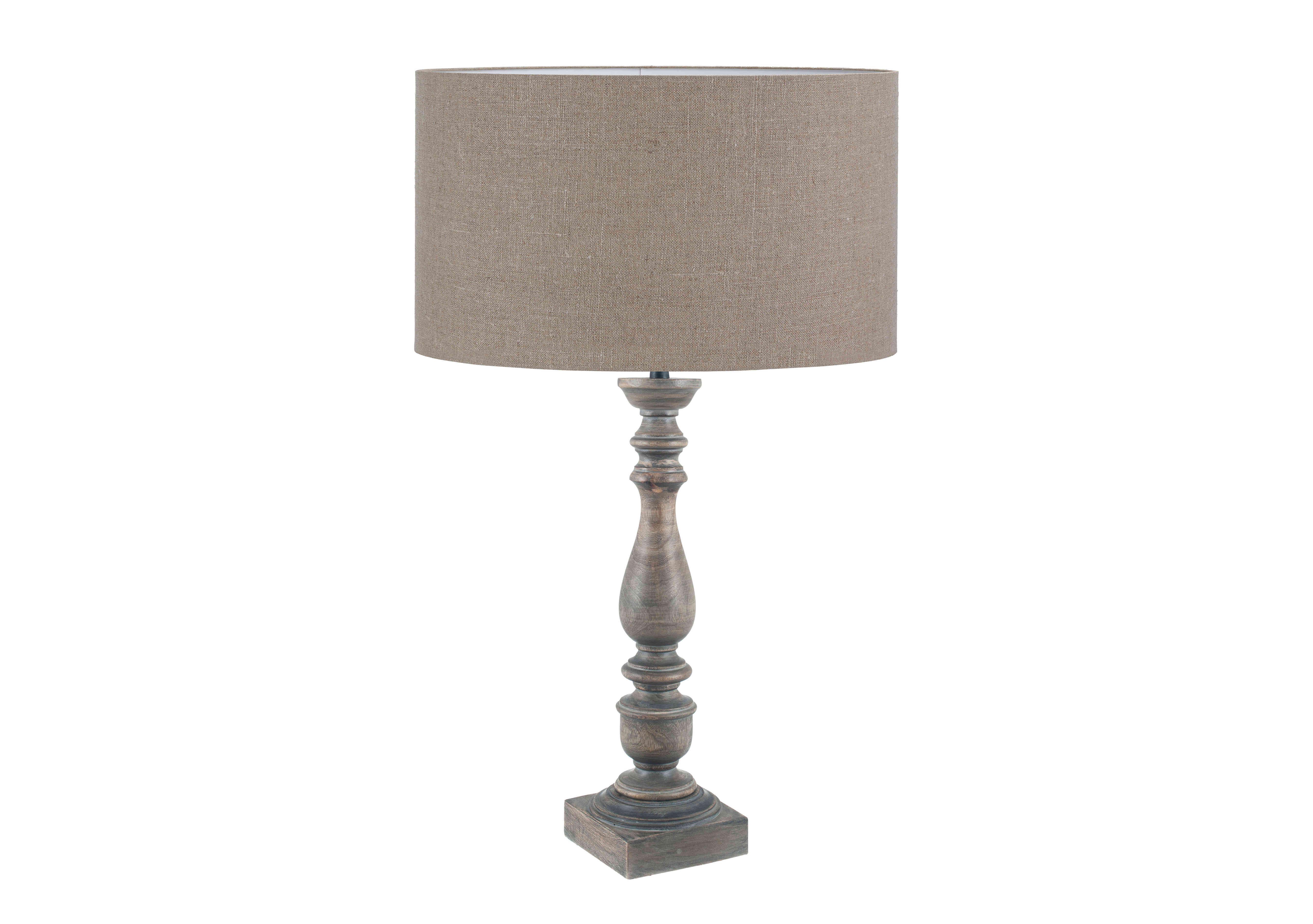 Mirfield Grey Wash Table Lamp in  on Furniture Village