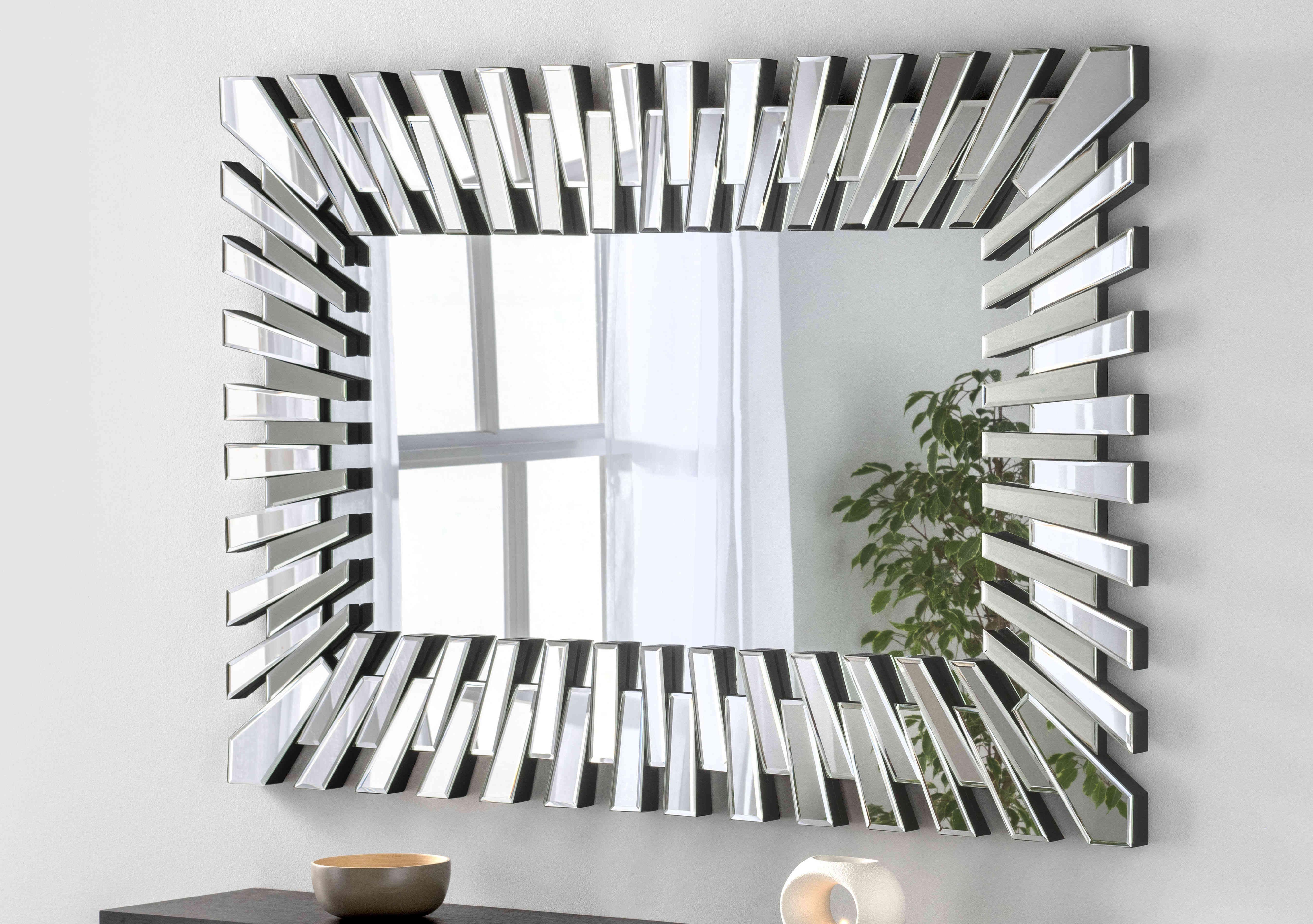 Mila Rectangle Mirror in  on Furniture Village