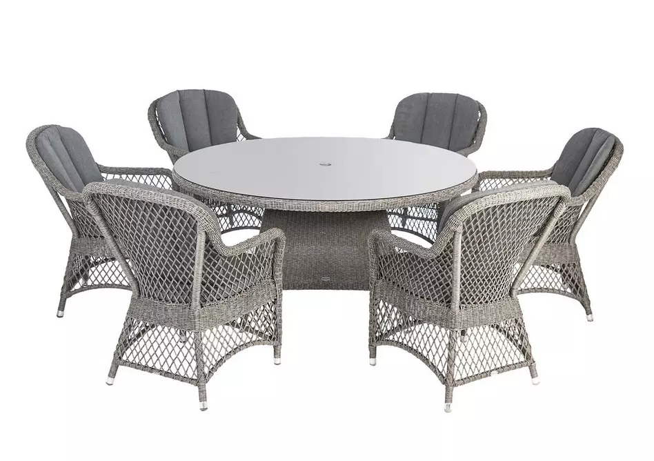 Monte Carlo 6 Seater Round Dining Set