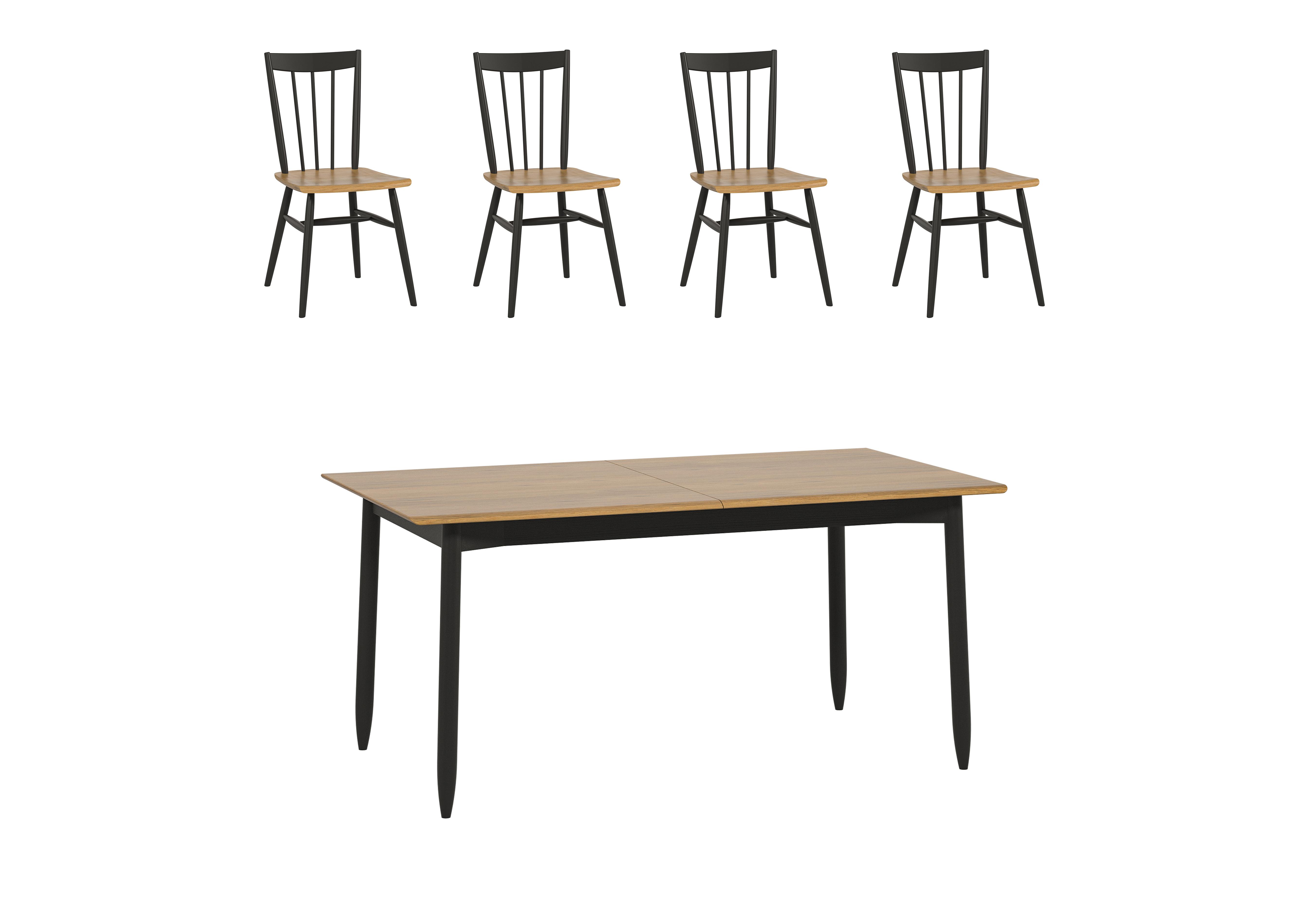 Monza Small Extending Dining Table and 4 Dining Chairs in  on Furniture Village