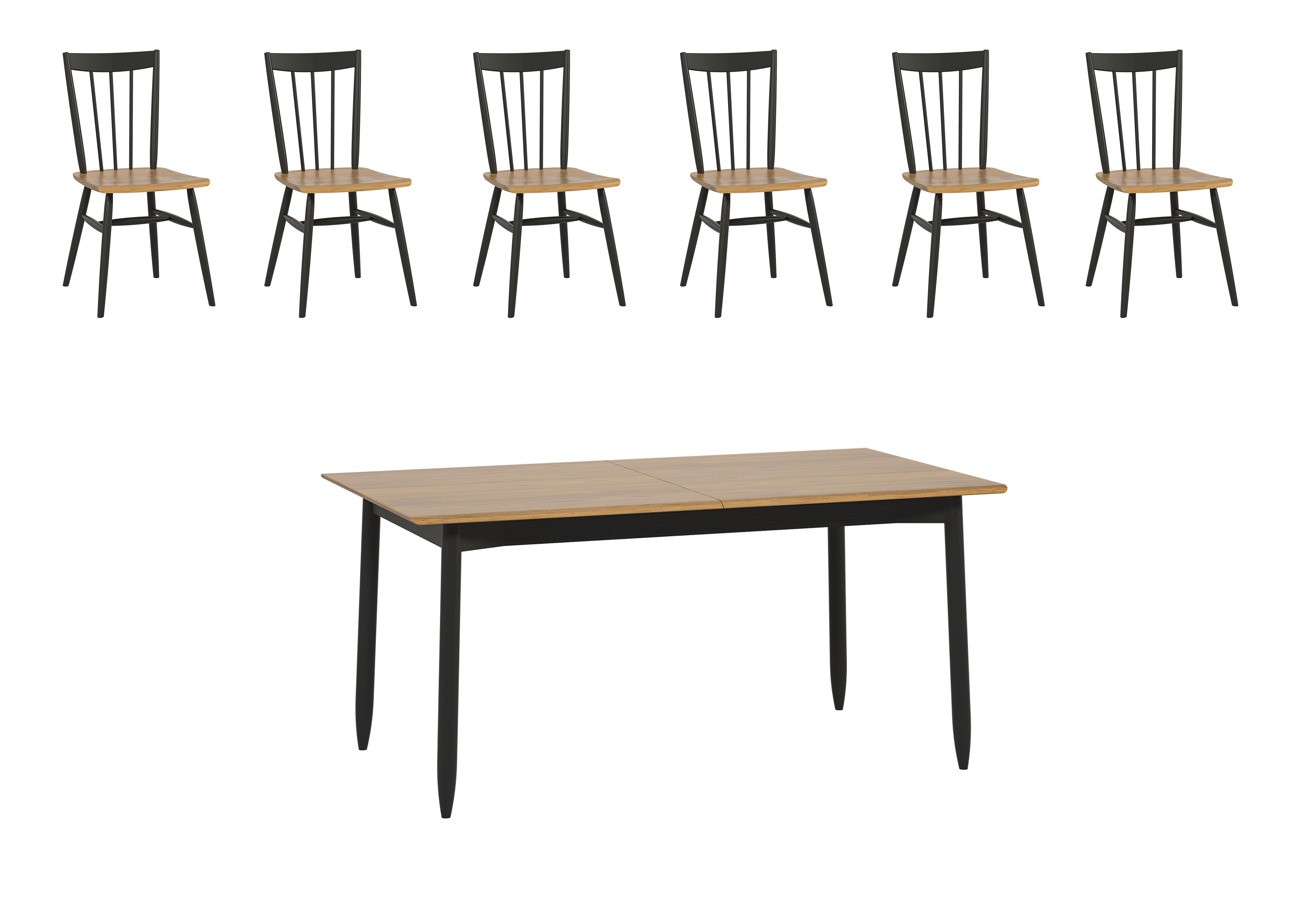 Monza Small Extending Dining Table and 6 Dining Chairs in  on Furniture Village