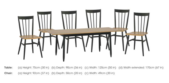 Monza Small Extending Dining Table and 6 Dining Chairs in  on Furniture Village