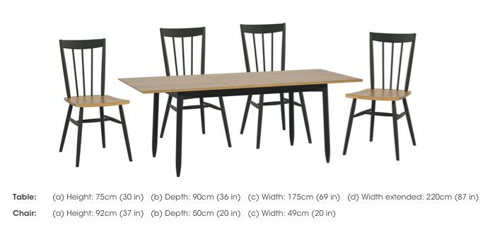 Monza Medium Extending Dining Table and 4 Dining Chairs in  on Furniture Village