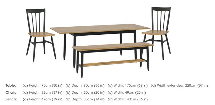 Monza Medium Extending Dining Table, 2 Dining Chairs and Dining Bench in  on Furniture Village