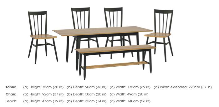 Monza Medium Extending Dining Table, 4 Dining Chairs and Dining Bench in  on Furniture Village