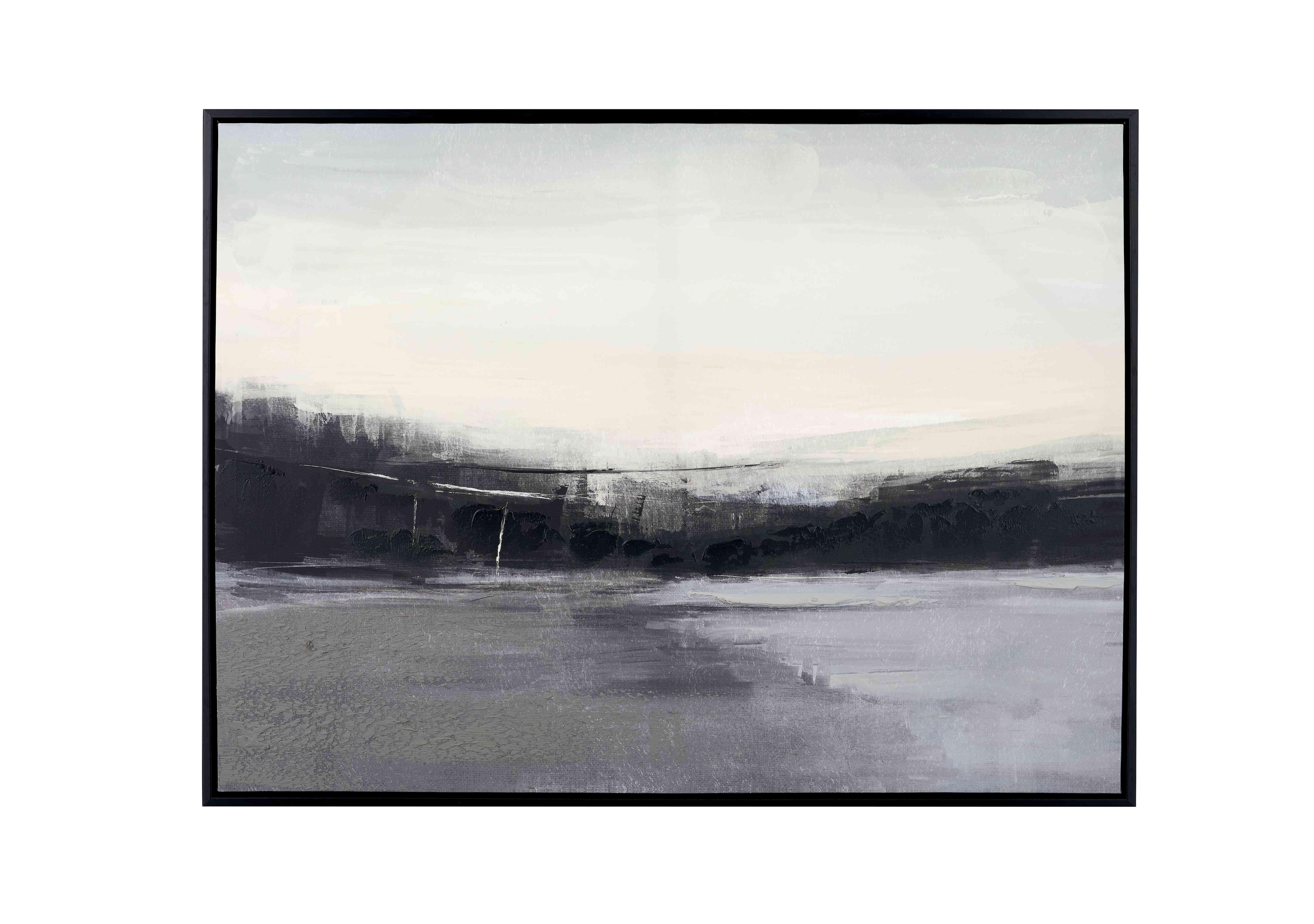 Monochrome Landscape Framed Canvas in  on Furniture Village