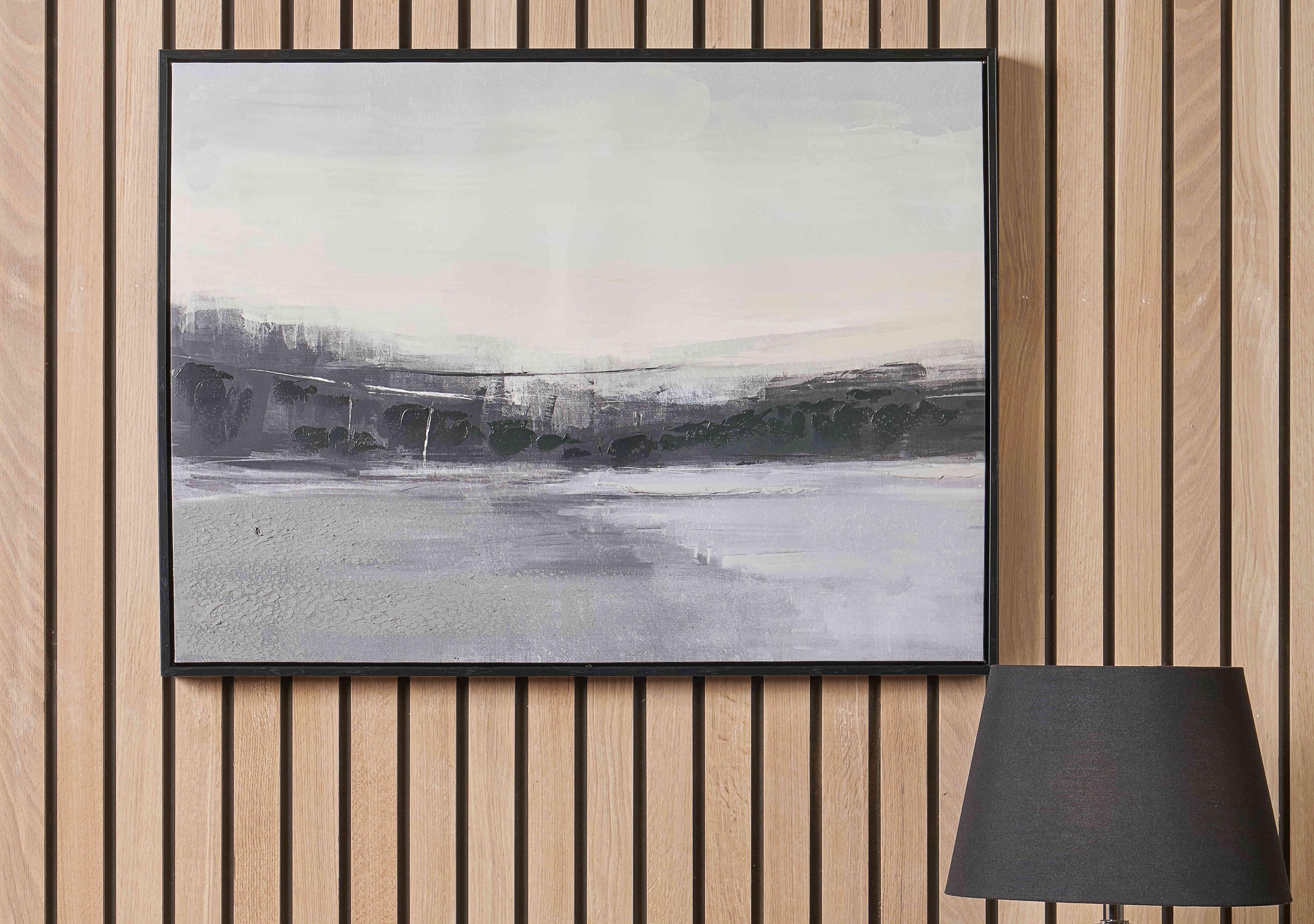 Monochrome Landscape Framed Canvas in  on Furniture Village