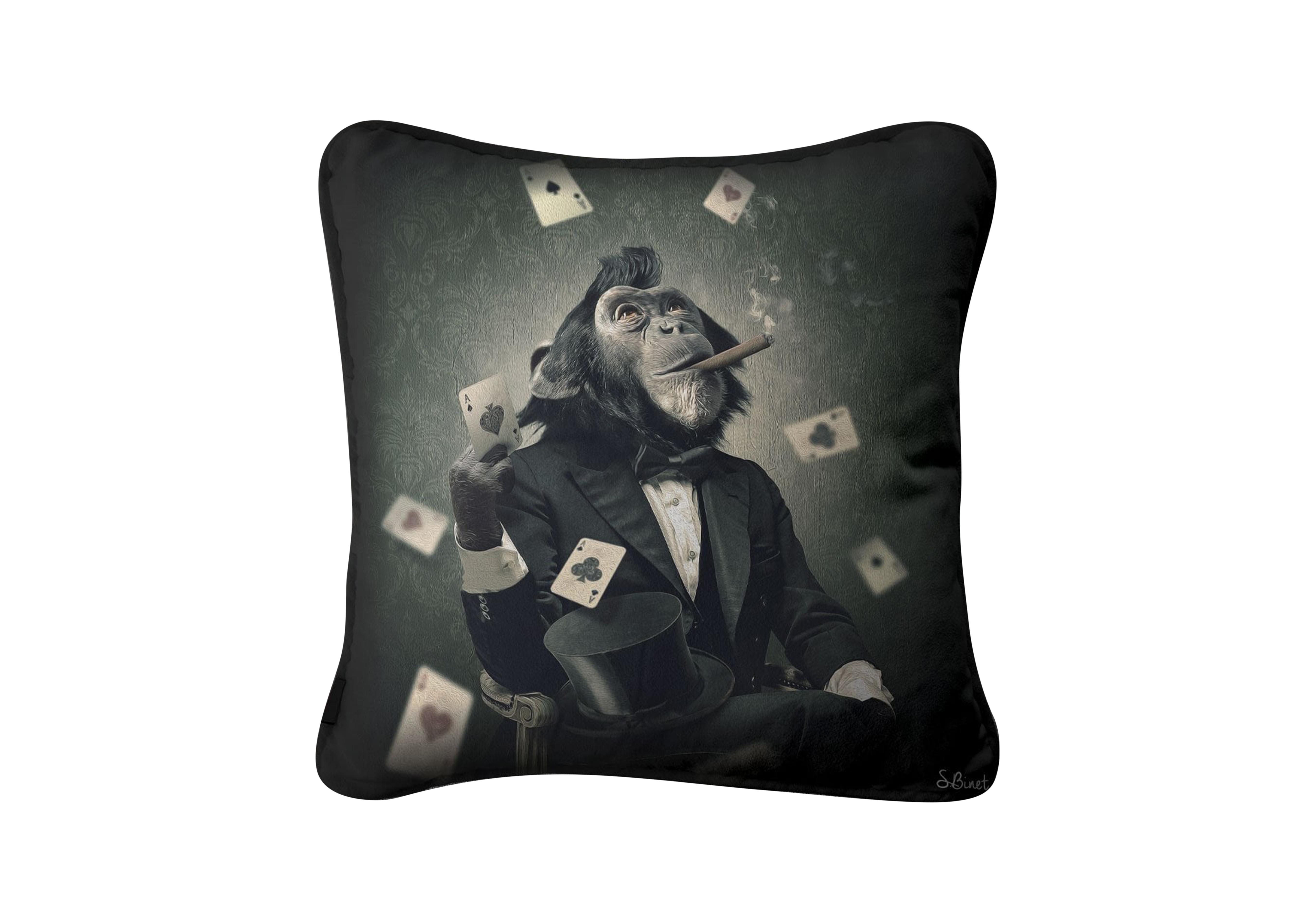 Monkey Poker Cushion in  on Furniture Village