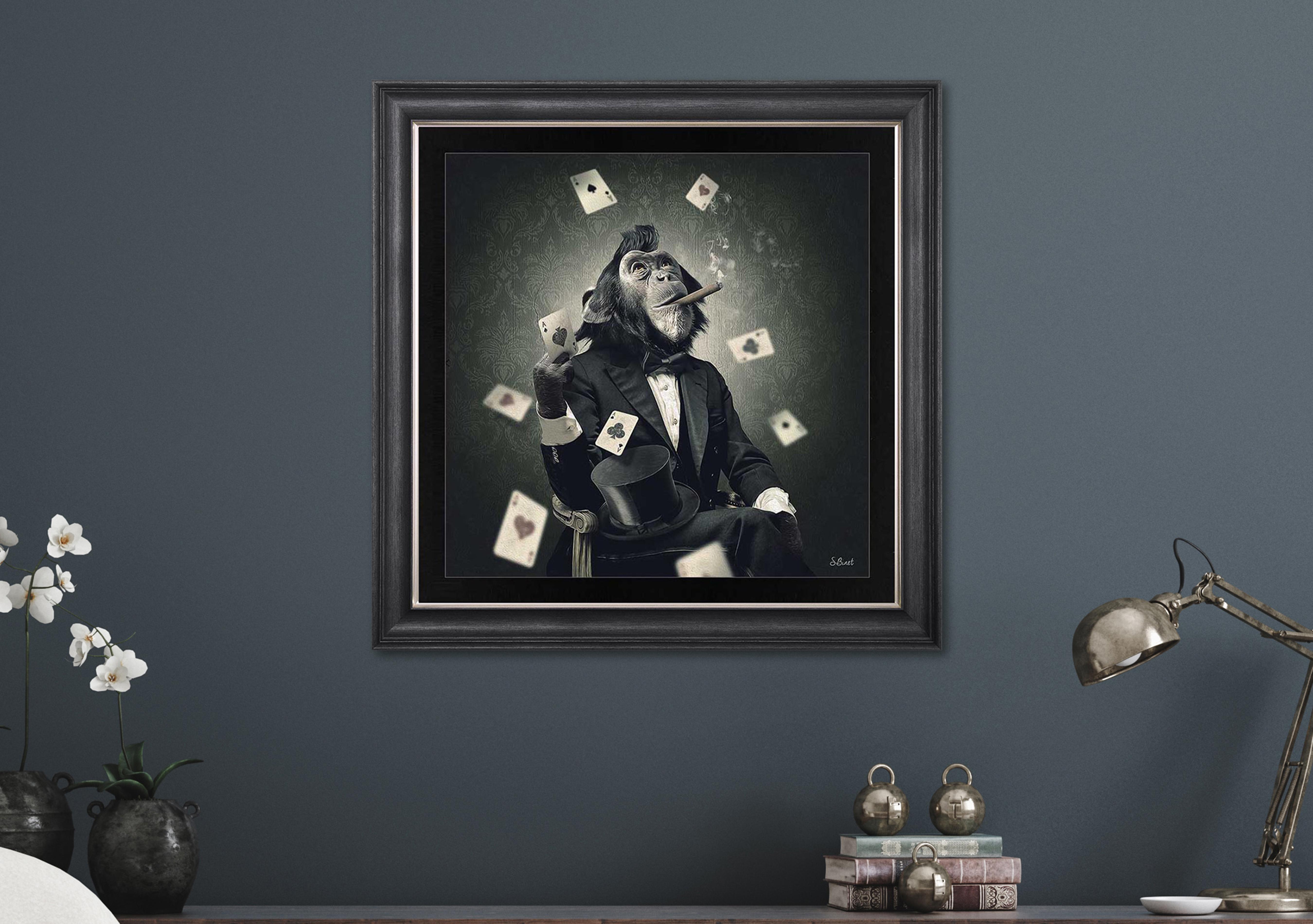 Monkey Poker Framed Art in  on Furniture Village