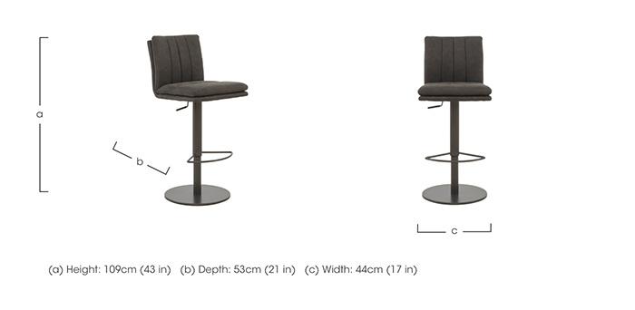 Moon Pair of Fabric Rise and Swivel Bar Stools in  on Furniture Village