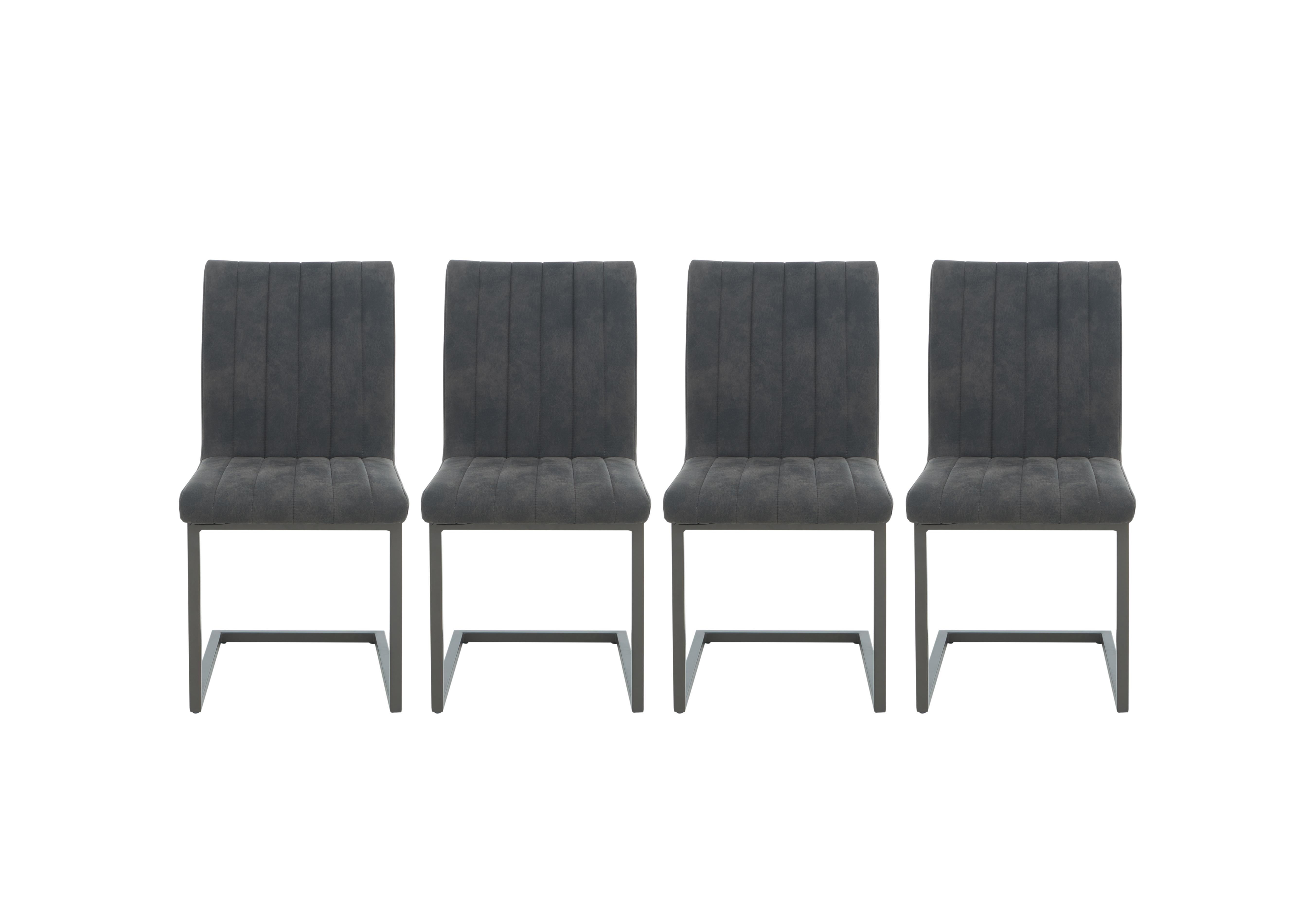 Moon Set of 4 Cantilever Dining Chairs in  on Furniture Village