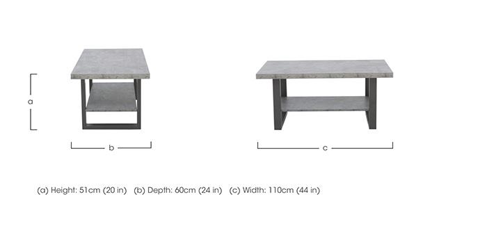 Moon Coffee Table with Shelf in  on Furniture Village