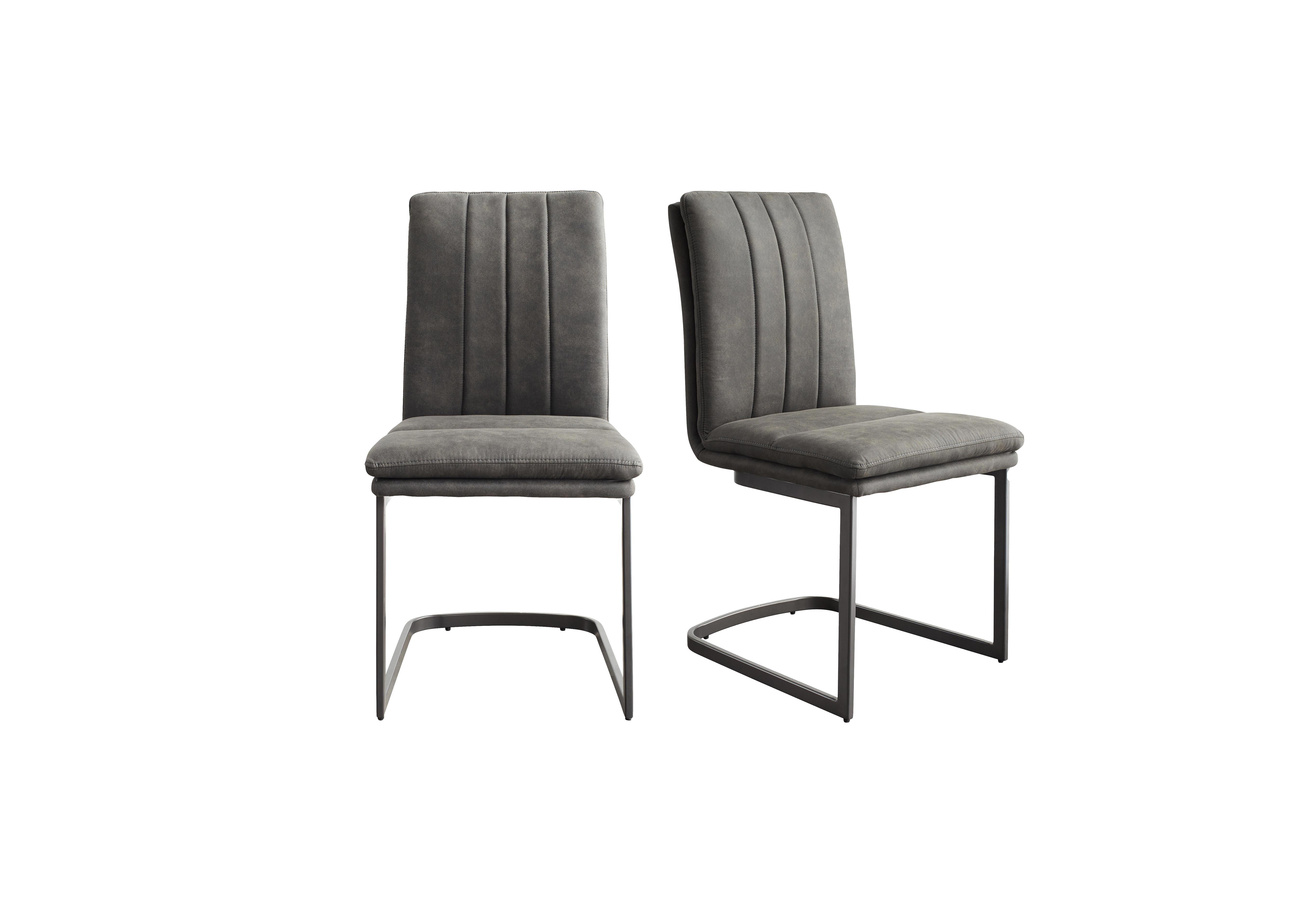 Moon Pair of Fabric Cantilever Dining Chairs in  on Furniture Village