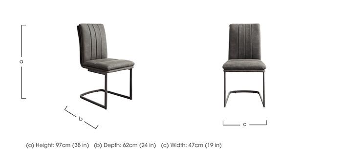 Moon Pair of Fabric Cantilever Dining Chairs in  on Furniture Village