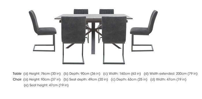 Moon Pop-Up Extending Dining Table and 6 Cantilever Dining Chairs Set in  on Furniture Village