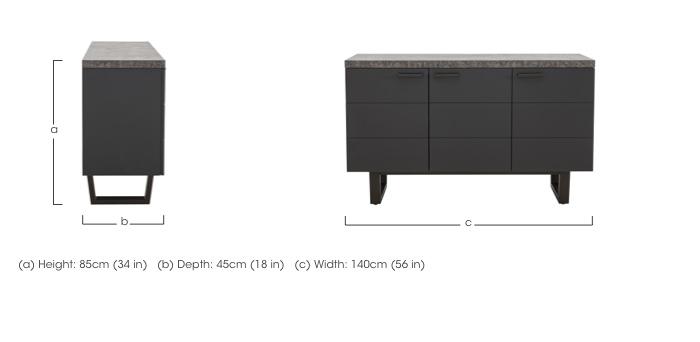 Moon 3 Door Sideboard in  on Furniture Village