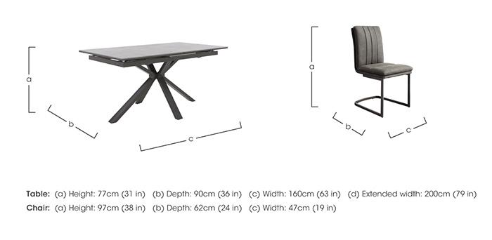 Moon Pop-up Extending Dining Table and 6 Fabric Cantilever Dining Chairs in  on Furniture Village