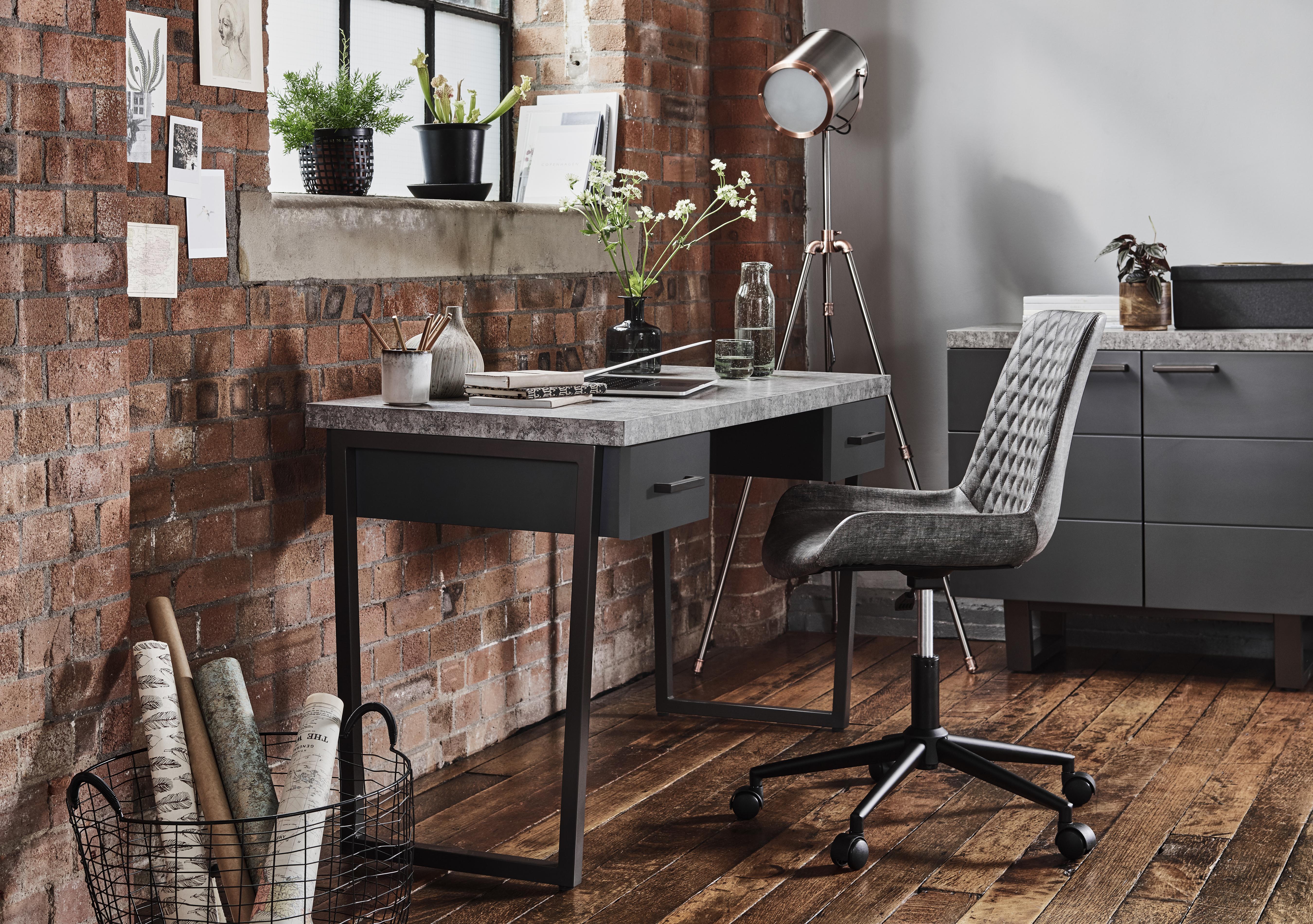 Moon Desk with Drawers and Rocket Office Chair in  on Furniture Village