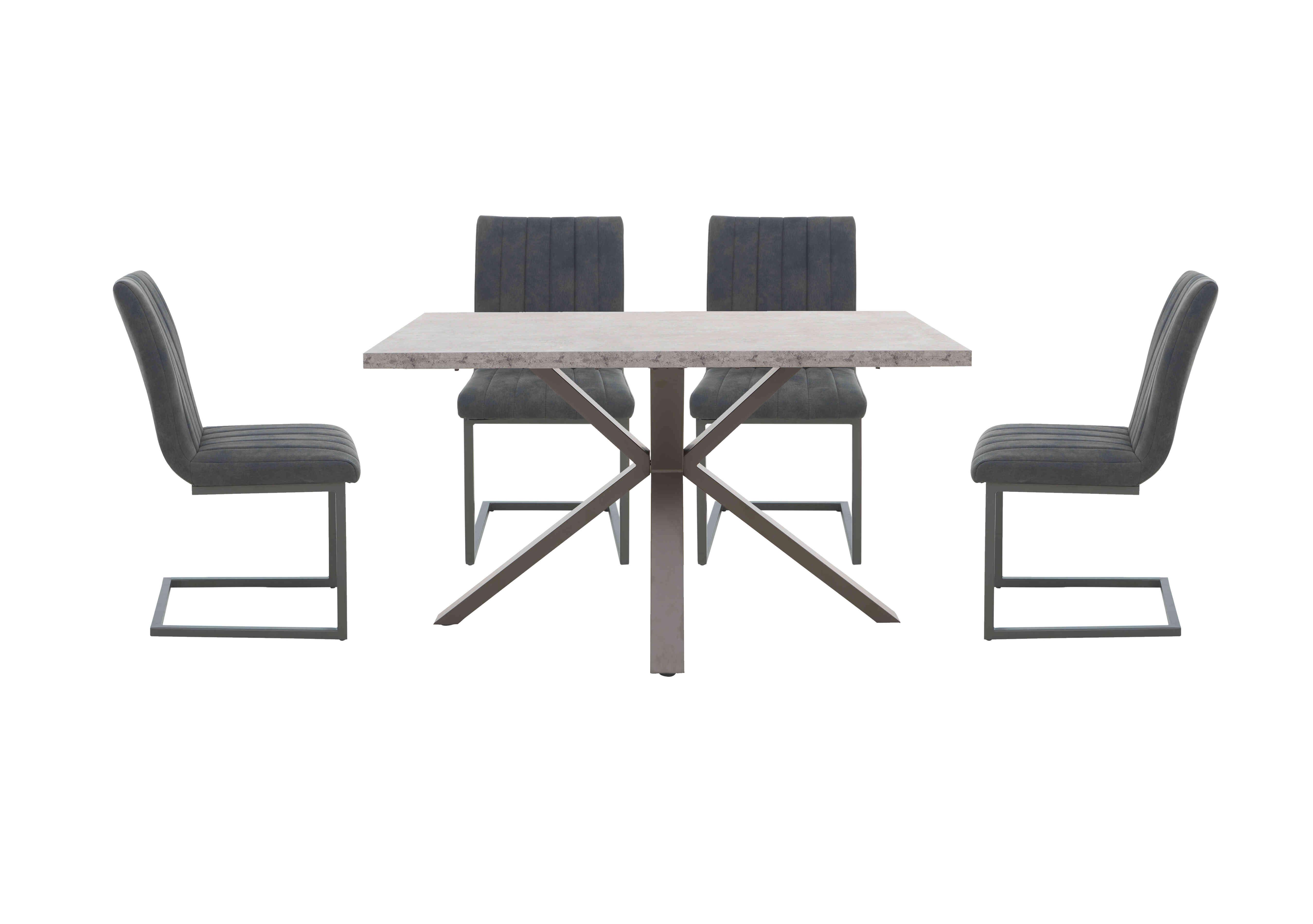 Moon Compact Dining Table and 4 Cantilever Dining Chairs in  on Furniture Village