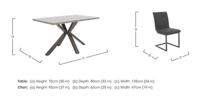 Moon Compact Dining Table and 4 Cantilever Dining Chairs in  on Furniture Village