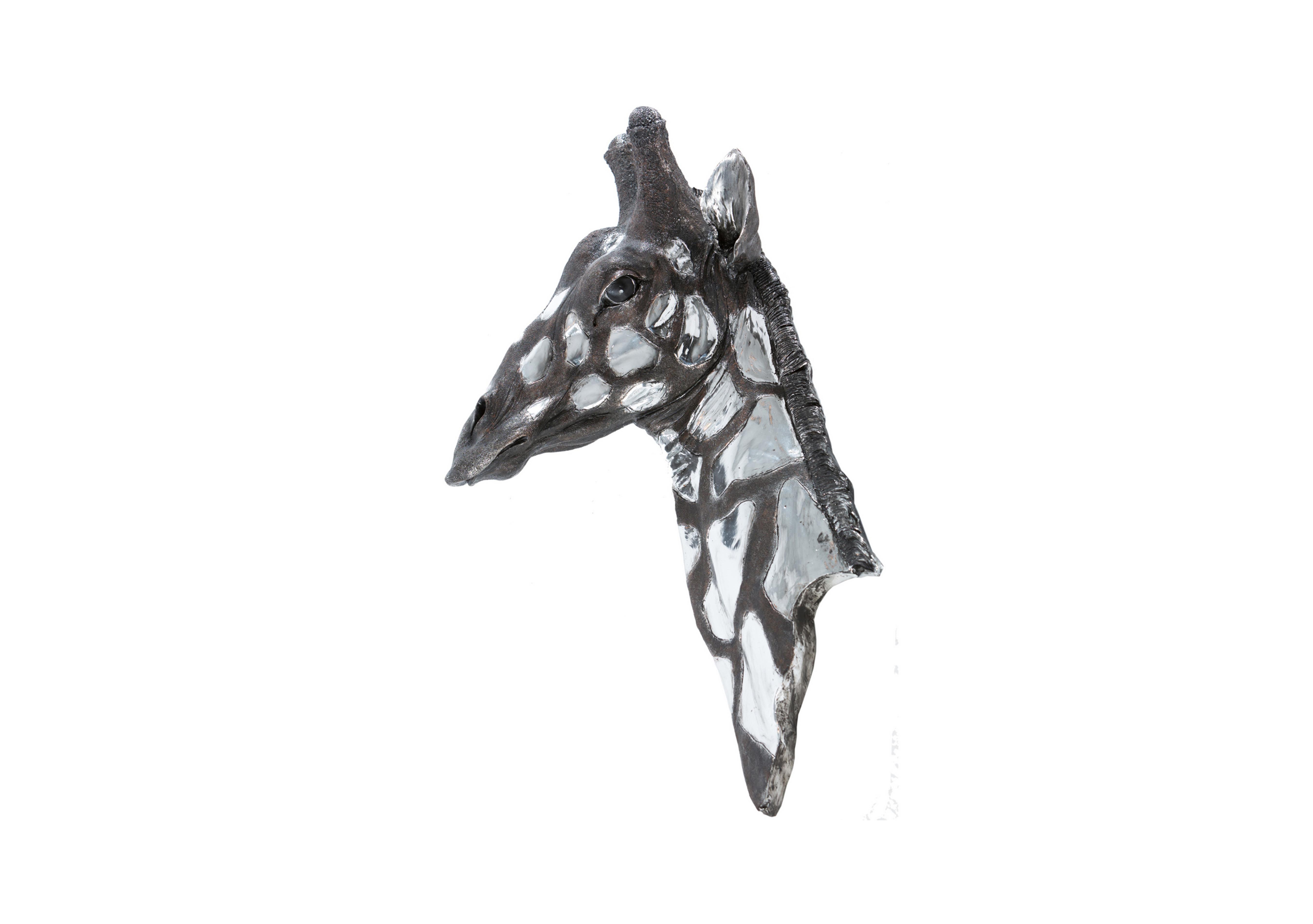Silver Mottled Giraffe Head in  on Furniture Village
