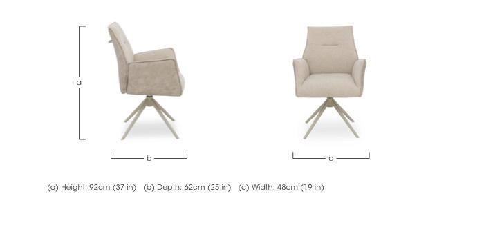 Mirage Pair of Swivel Dining Arm Chairs in  on Furniture Village