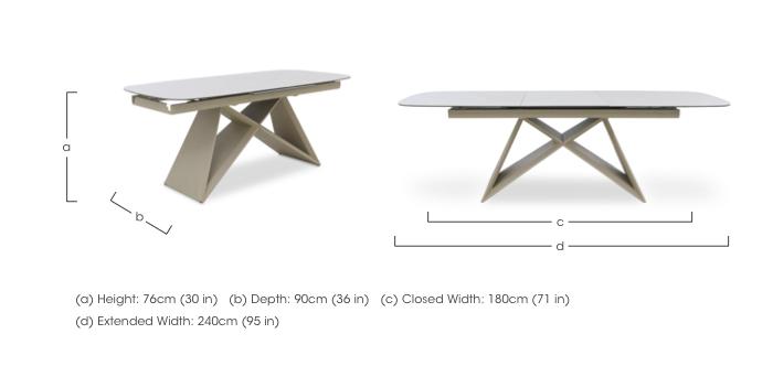 Mirage Large Extending Dining Table in  on Furniture Village