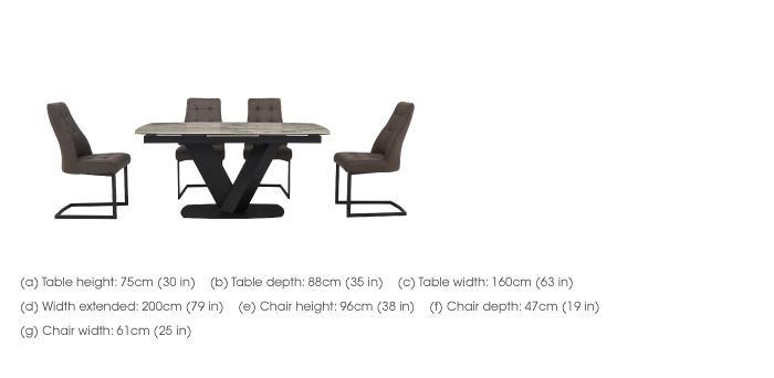 Merlin Large Extending Dining Table with 4 Chairs Dining Set in  on Furniture Village
