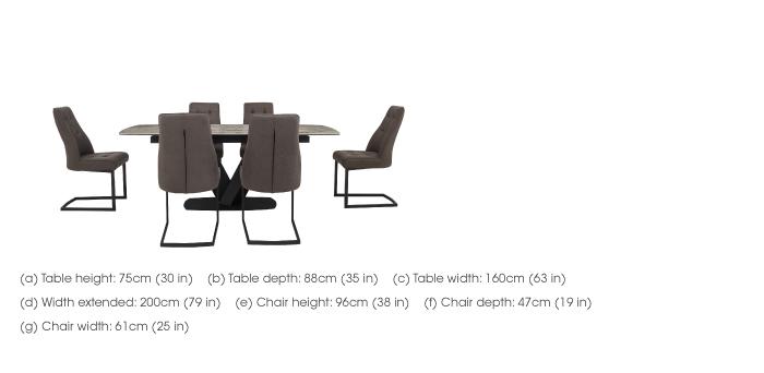 Merlin Large Extending Dining Table with 6 Chairs Dining Set in  on Furniture Village