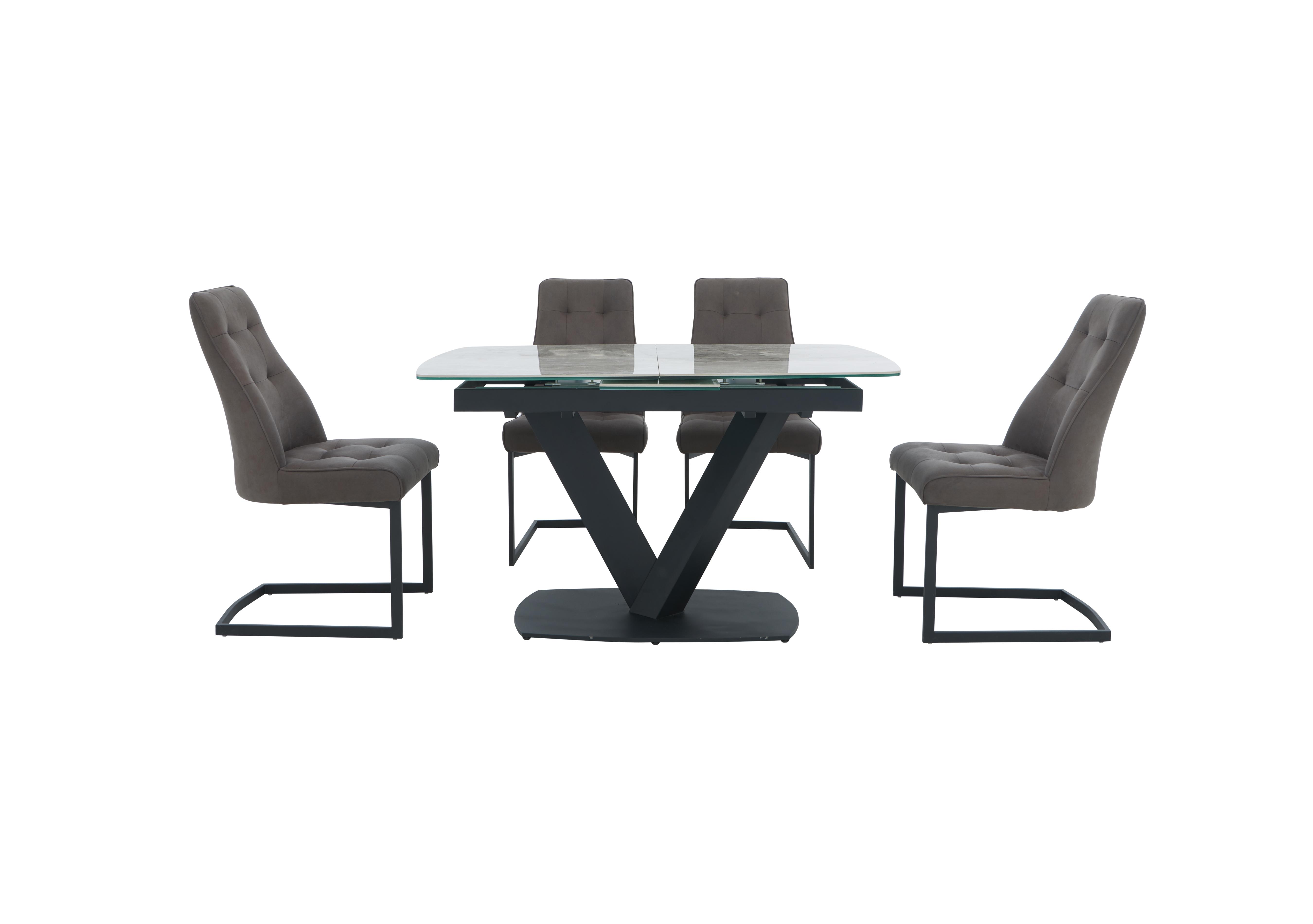 Merlin Small Extending Dining Table with 4 Merlin Dining Chairs Dining Set in  on Furniture Village