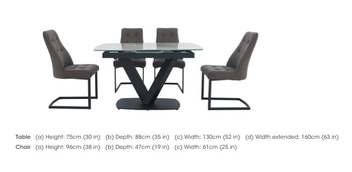Merlin Small Extending Dining Table with 4 Merlin Dining Chairs Dining Set in  on Furniture Village