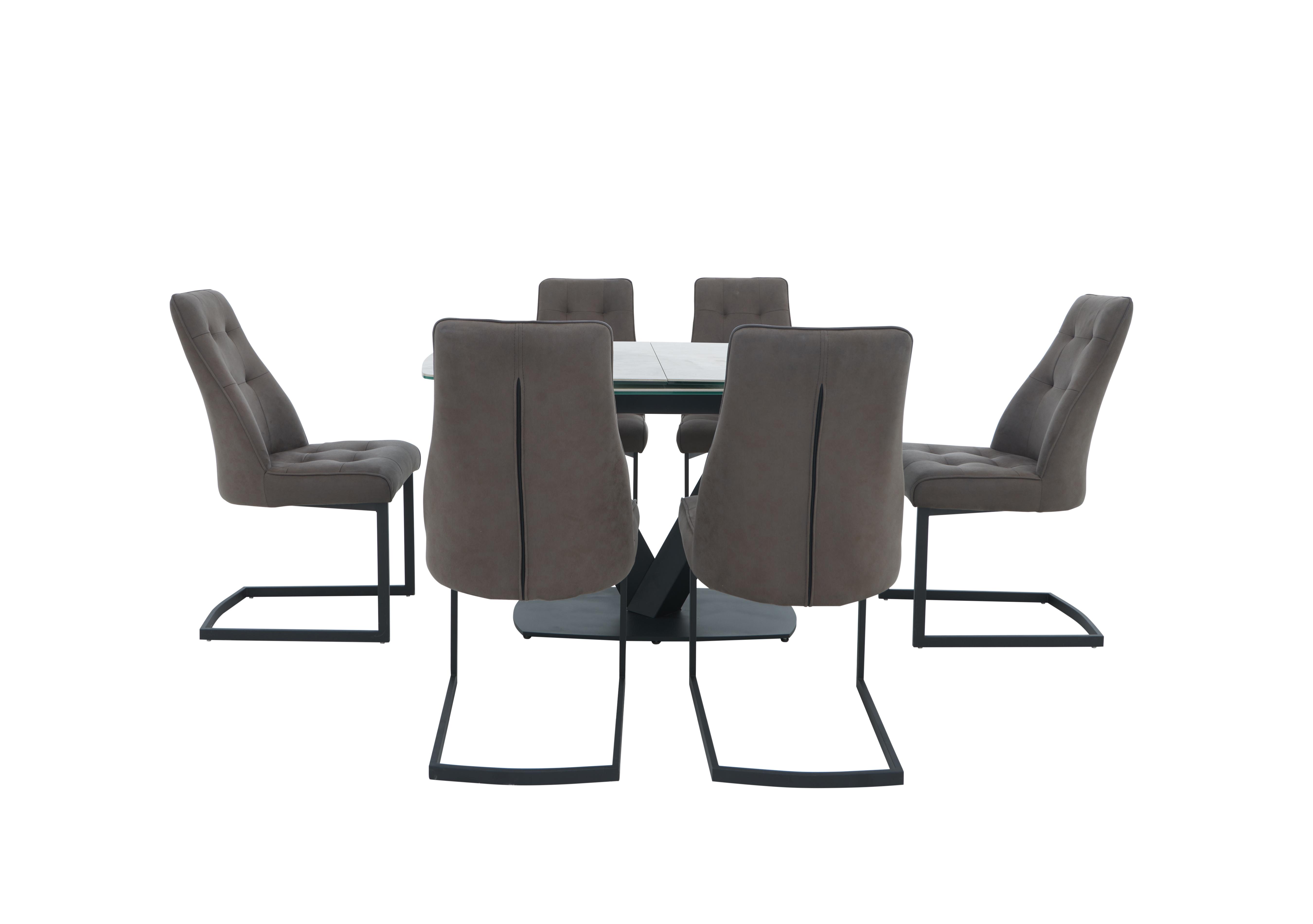 Merlin Small Extending Dining Table with 6 Merlin Dining Chairs Dining Set in  on Furniture Village