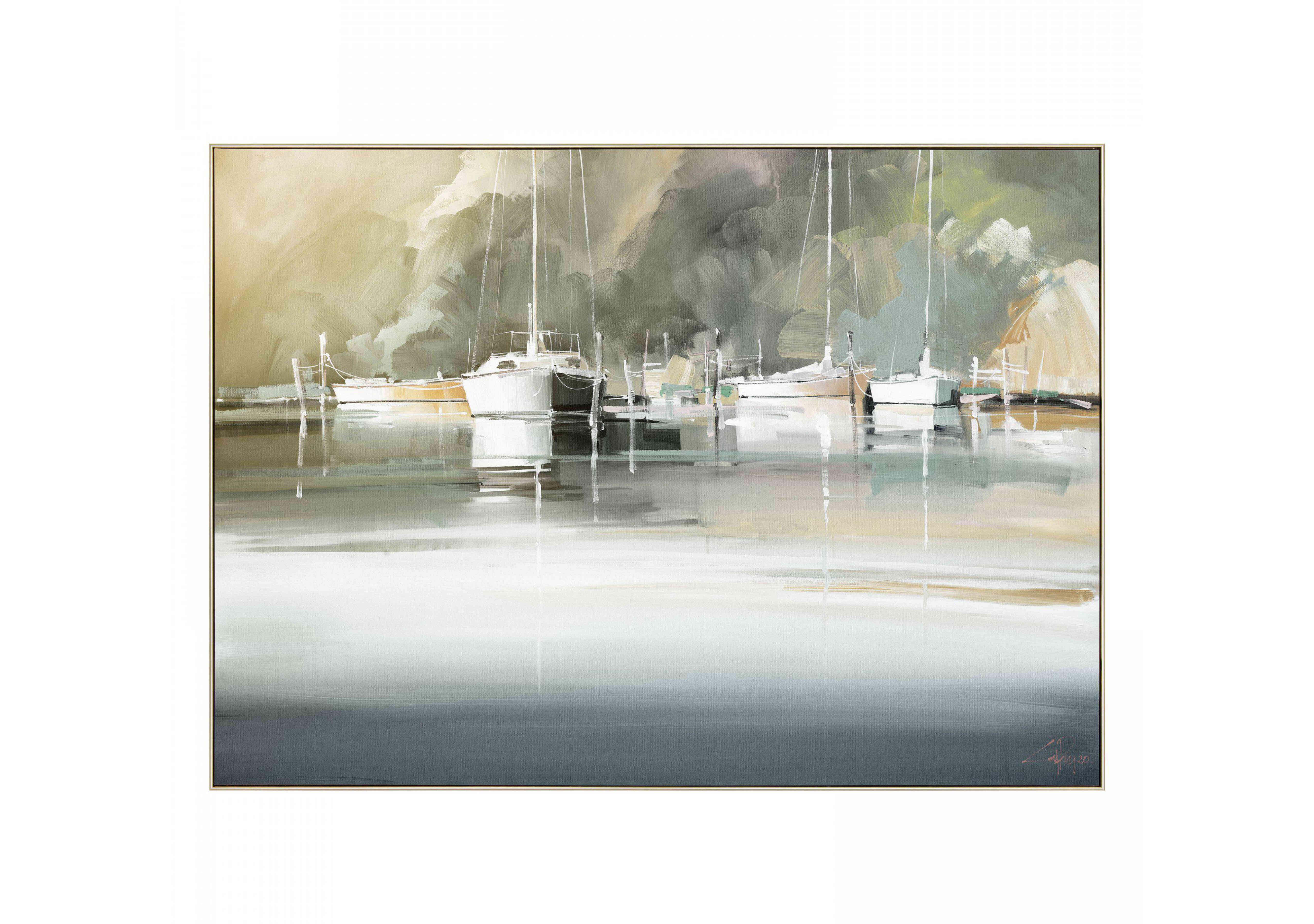 Marina Morning Framed Canvas in  on Furniture Village