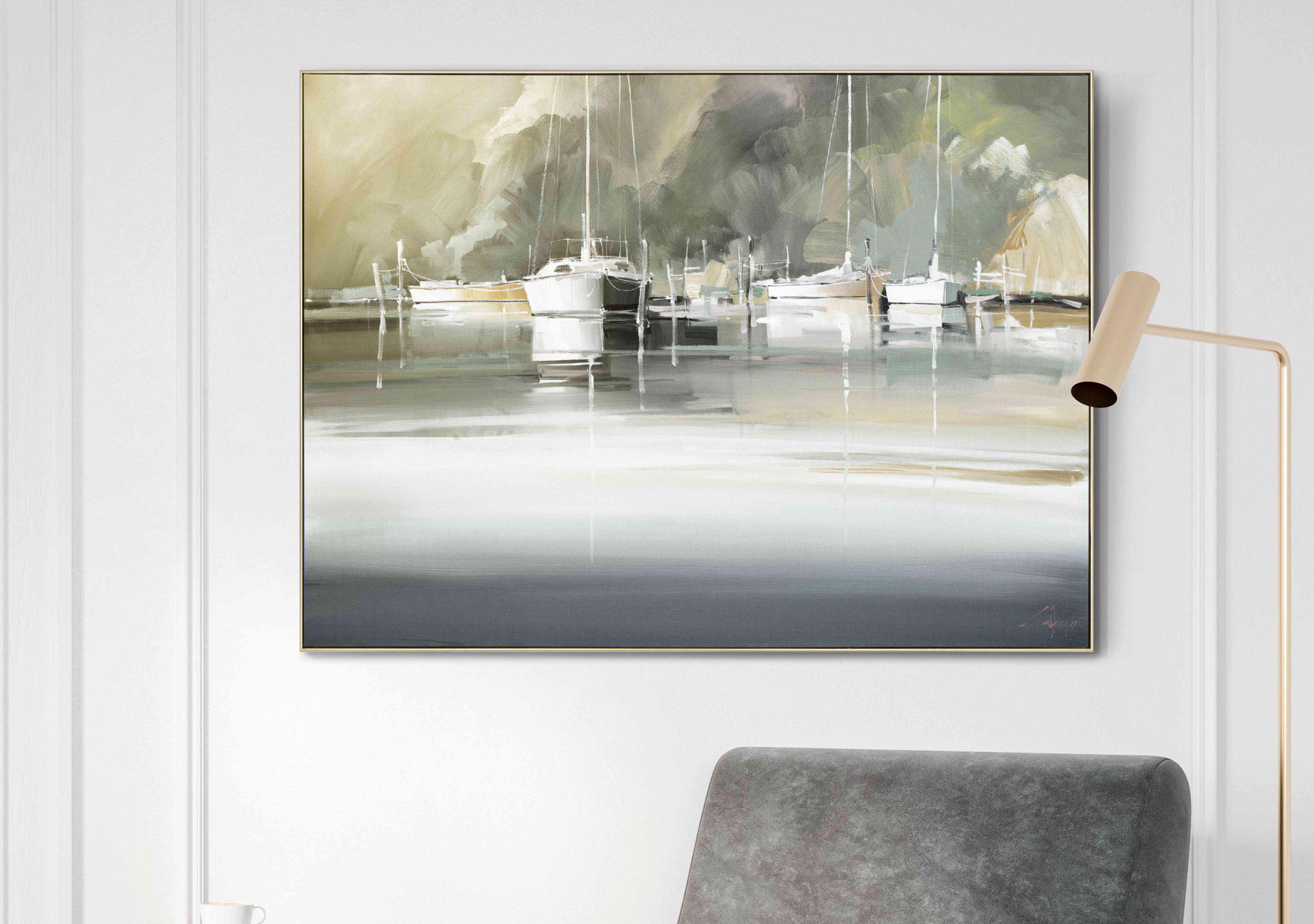 Marina Morning Framed Canvas in  on Furniture Village