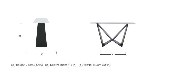 Marvel Black Console Table in  on Furniture Village
