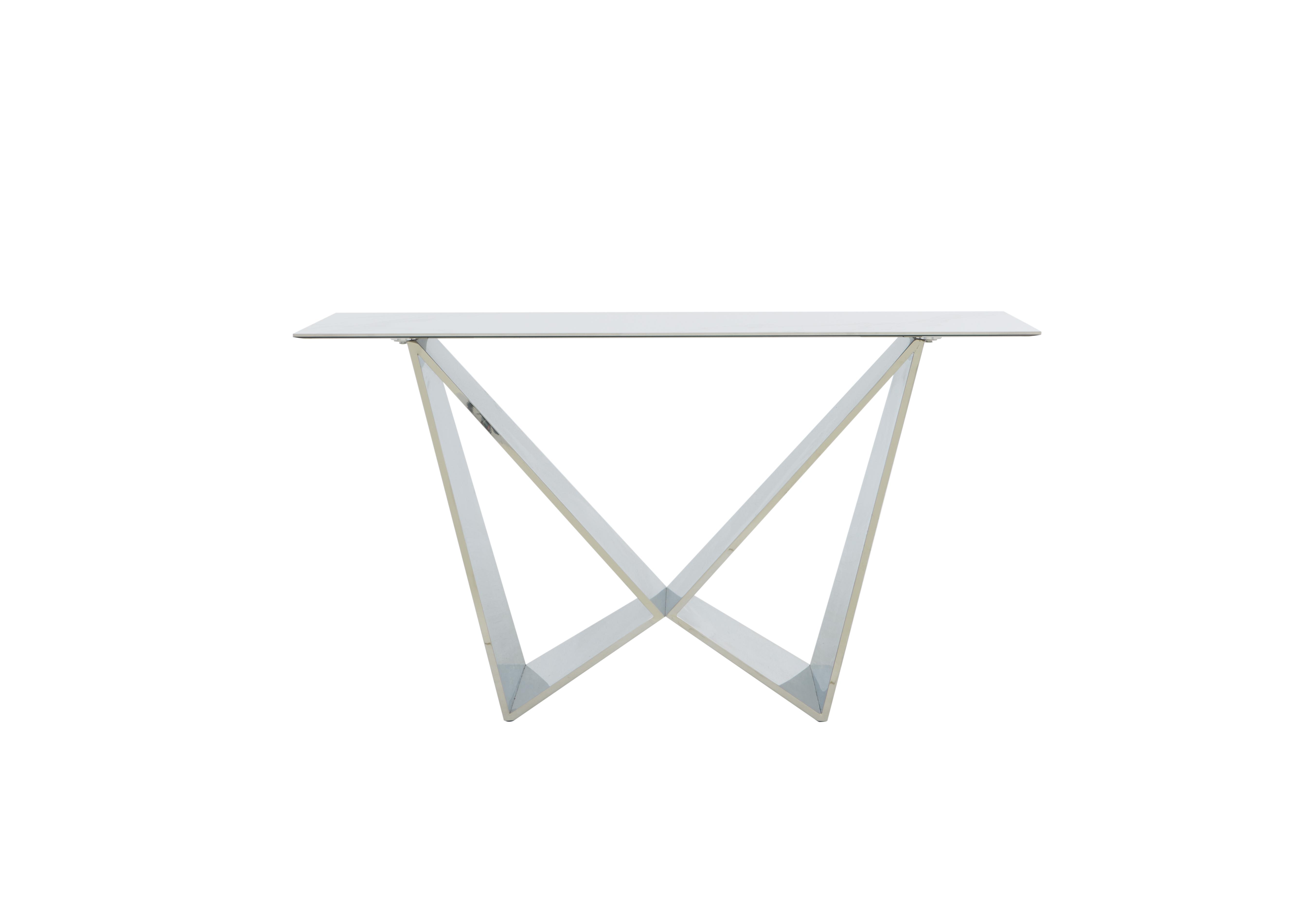 Marvel Chrome Console Table in  on Furniture Village