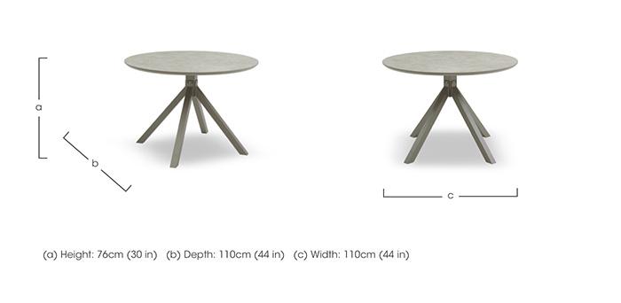 Matera Round Dining Table with Star Base in  on Furniture Village